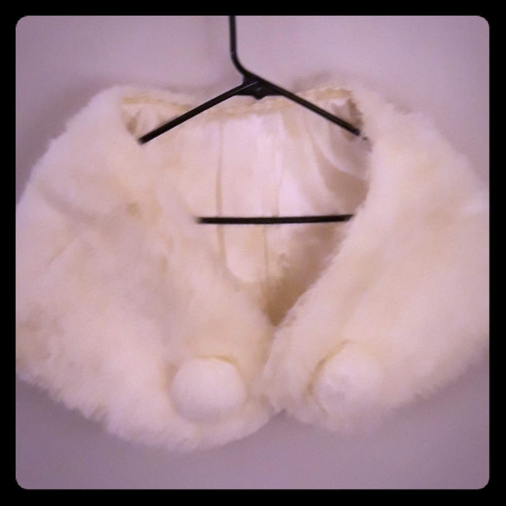 Vintage fur shawl/stool